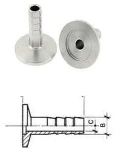 Adattatore KF Tubo Inox con schema 2